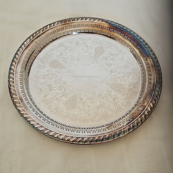 Rogers S.P.Brass Silver Serving Tray 13" - Picture 15 of 16